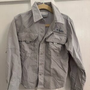 2 item bundle Columbia PFG boys fishing shirt and Columbia fleece zip up